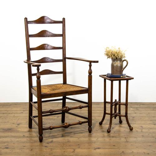 Antique Ladder Back Armchair with Rush Seat (1 of 9) Antique Ladder Back Armchair with Rush Seat (1 of 9)