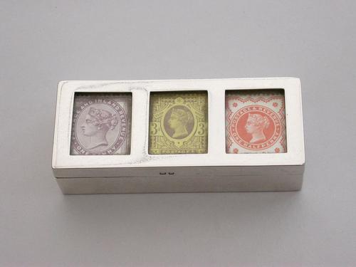 Victorian Silver Triple Compartment Stamp Box (1 of 15) Victorian Silver Triple Compartment Stamp Box (1 of 15)