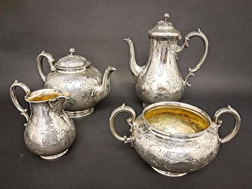Victorian Four Piece Silver Teaset (1 of 4) Victorian Four Piece Silver Teaset (1 of 4)