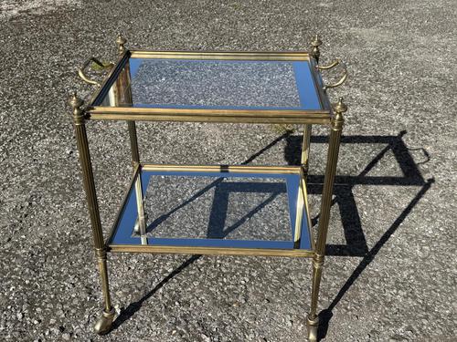 Mid Century Small Brass and Glass Trolley (1 of 6)