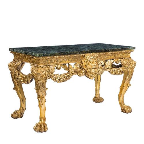 Imposing Victorian giltwood console table in the manner of William Kent (1 of 8) Imposing Victorian giltwood console table in the manner of William Kent (1 of 8)