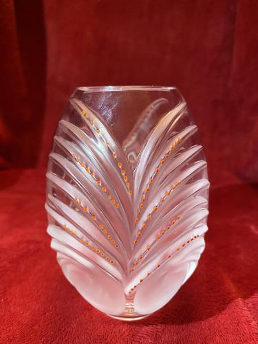 Rare Lalique “Palmier” pattern vase designed by Marc Lalique (1 of 7)