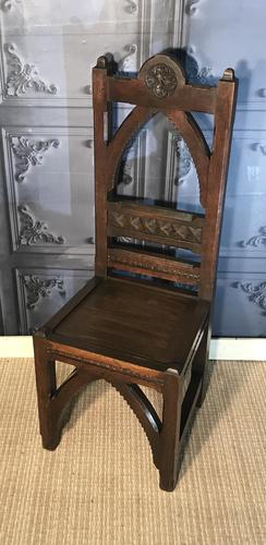 Victorian Gothic Revival Hall Chair (1 of 13)