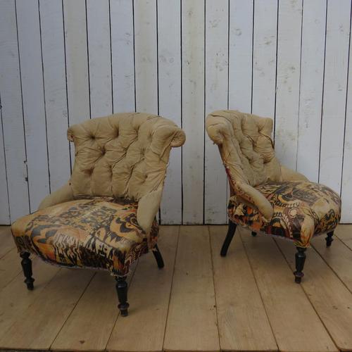 Pair of 19th Century French Button Back Napoleon III Tub Chairs (1 of 8) Pair of 19th Century French Button Back Napoleon III Tub Chairs (1 of 8)