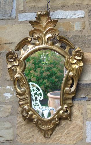 Antique Florentine Shield Shape Mirror (1 of 5)