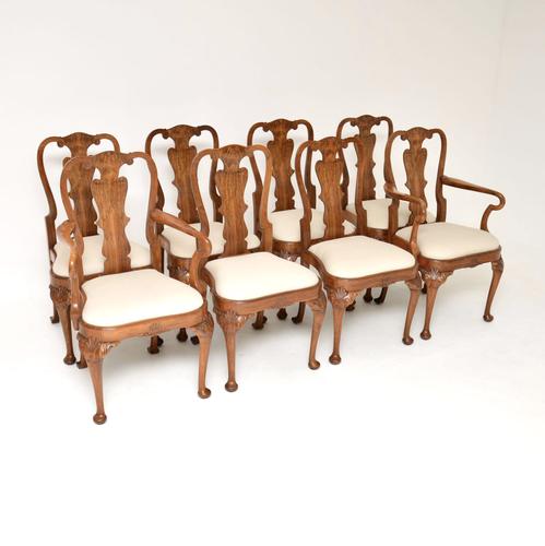 Set of 8 Antique Walnut Dining Chairs (1 of 13)