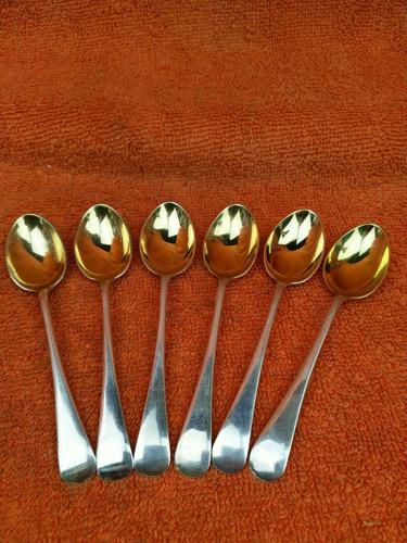 6 x Vintage Sterling Silver Hallmarked Tea Spoons Gold Bowls 1972 E Barnard & Sons (1 of 7) 6 x Vintage Sterling Silver Hallmarked Tea Spoons Gold Bowls 1972 E Barnard & Sons (1 of 7)