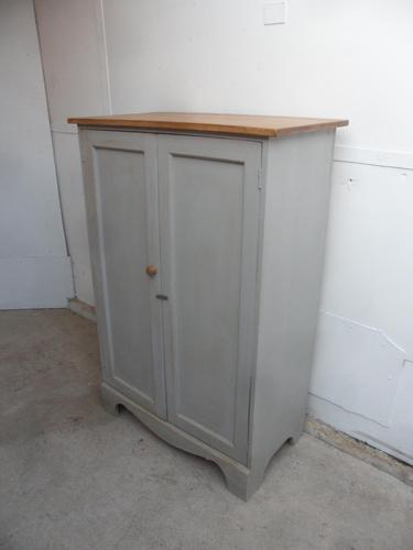 Lovely Painted Light Grey Reclaimed Pine 2 Door Multi Functional Cupboard (1 of 7)