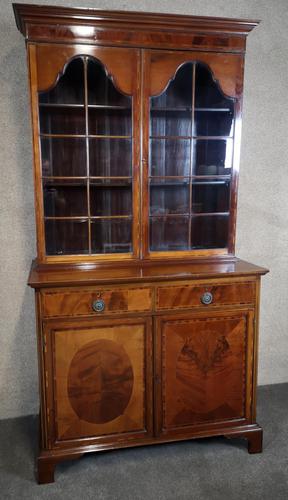 Edwardian Inlaid Mahogany Bookcase - (1 of 10)