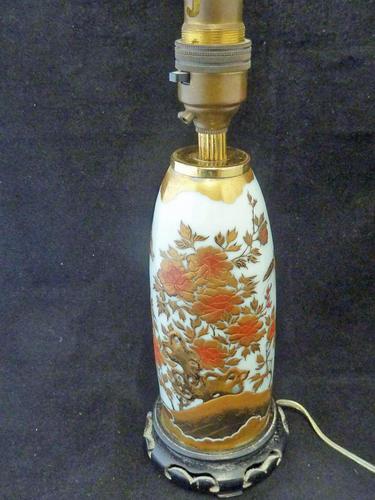 Excellent Japanese Meiji Period Lacquer on Porcelain Vase- Converted to a Lamp (1 of 7)