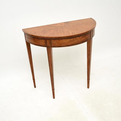 Antique Inlaid Satinwood Console Table (1 of 9)