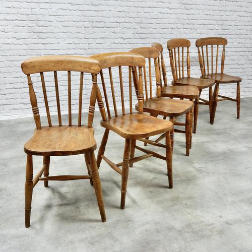 Set of 6 Stick Back Windsor Kitchen Chairs (1 of 6)