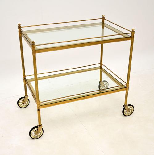 Vintage French Brass Drinks Trolley (1 of 10)