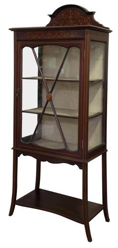 Inlaid Edwardian Mahogany Single Door Display Cabinet (1 of 8) Inlaid Edwardian Mahogany Single Door Display Cabinet (1 of 8)