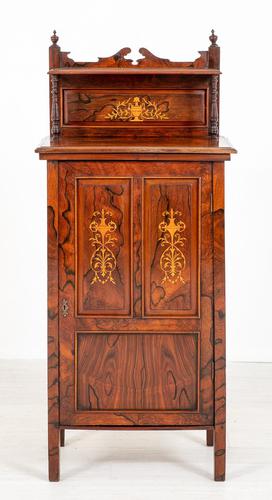 Victorian Rosewood Inlaid Side Cabinet (1 of 6)