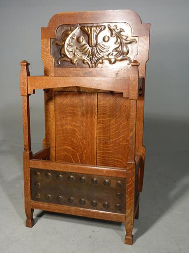 Very Good Early 20th Century Art Deco Oak Hall Stand (1 of 5) Very Good Early 20th Century Art Deco Oak Hall Stand (1 of 5)