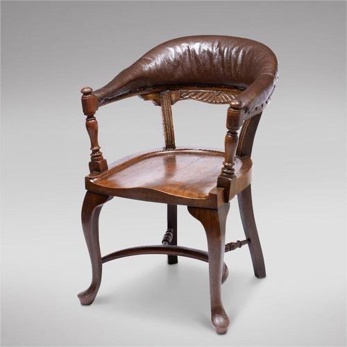 Victorian Hardwood Desk Chair (1 of 4)