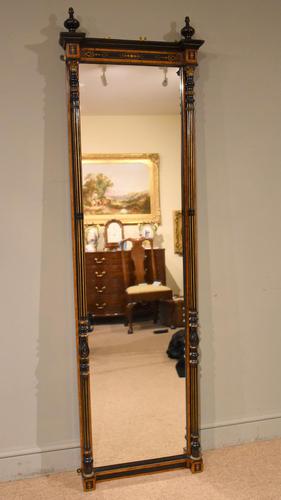 Mid 19th Century Pier Mirror Ebonized Gilded (1 of 4) Mid 19th Century Pier Mirror Ebonized Gilded (1 of 4)