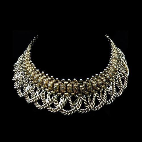 Vintage Aesthetic Gold on Sterling Silver Heavy Fancy Swag Collar Necklace (1 of 7) Vintage Aesthetic Gold on Sterling Silver Heavy Fancy Swag Collar Necklace (1 of 7)