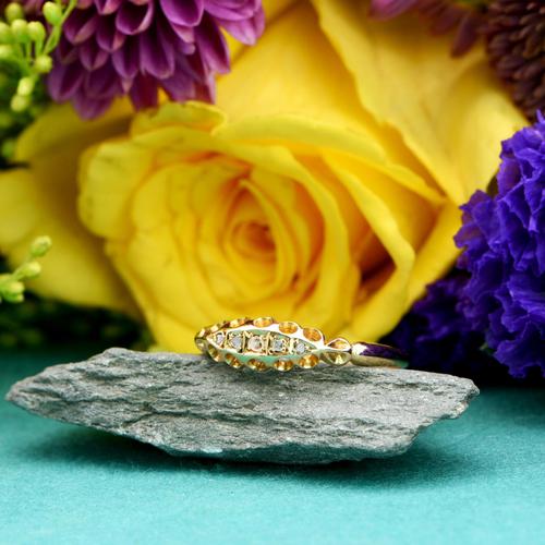 The Antique Edwardian 1904 Five Diamond Gold Ring (1 of 5) The Antique Edwardian 1904 Five Diamond Gold Ring (1 of 5)