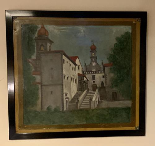 Spanish Moorish Churchyard / Monastery Scene on Tin Plate (1 of 9) Spanish Moorish Churchyard / Monastery Scene on Tin Plate (1 of 9)