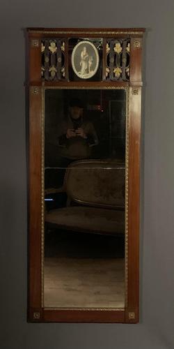 Superb early Austrian mahogany Biedermeier trumeau mirror (1 of 13) Superb early Austrian mahogany Biedermeier trumeau mirror (1 of 13)