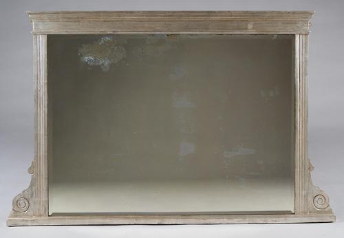 19th Century English Silvered Overmantle Mirror (1 of 7)