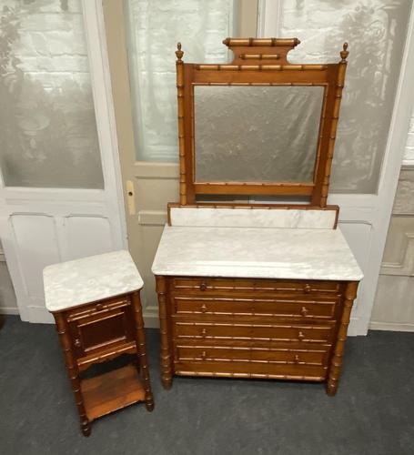 French Faux Bamboo Bedroom Set (1 of 16)