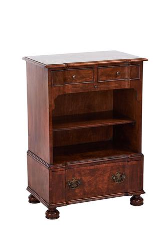 Walnut Small Queen Anne Style Open Bookcase c.1930 (1 of 6)