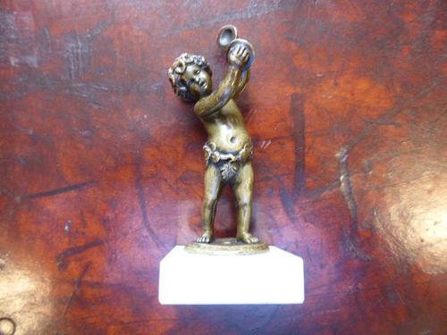 Small Bronze Putti Desk Ornament. 18th Century (1 of 6) Small Bronze Putti Desk Ornament. 18th Century (1 of 6)