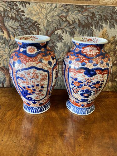 Pair of 19th Century Japanese Imari Vases (1 of 4)