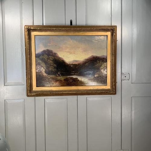 Antique Victorian river landscape oil painting of fishing party 1 of 2 (1 of 10) Antique Victorian river landscape oil painting of fishing party 1 of 2 (1 of 10)