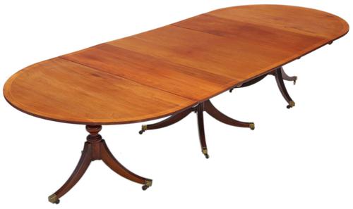 Antique Very Large Fine Quality 11' Mahogany Extending Dining Table Pedestal 19th Century (1 of 9)