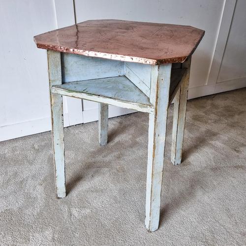 Vintage Side Table with Copper Top (1 of 11) Vintage Side Table with Copper Top (1 of 11)