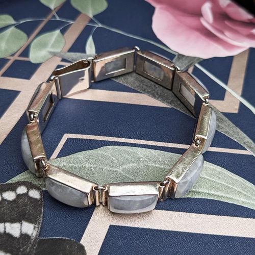 Vintage Sterling Silver Moonstone Panel Bracelet (1 of 11) Vintage Sterling Silver Moonstone Panel Bracelet (1 of 11)
