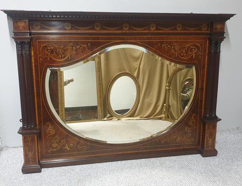 Outstanding Mahogany Overmantle Mirror (1 of 9) Outstanding Mahogany Overmantle Mirror (1 of 9)