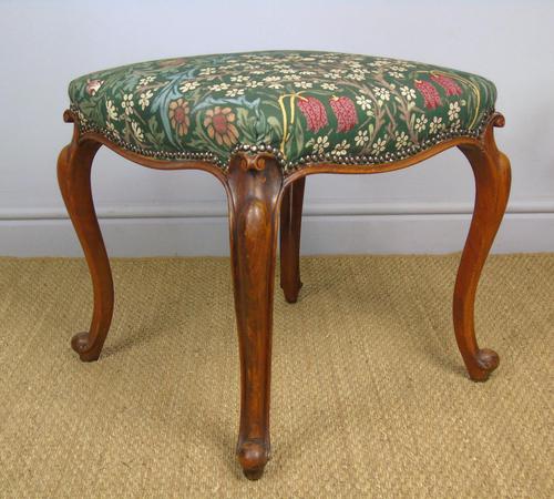 Good Early Victorian Mahogany Cabriole Stool (1 of 7)