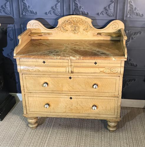 Early Victorian Pine Chest of Drawers in Original Paint (1 of 17)