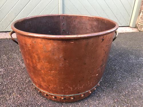 Antique English Copper Rivetted Log Bin (1 of 5)