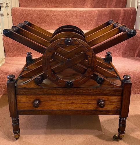 Regency period Rosewood 3-section X-Frame Canterbury (1 of 6) Regency period Rosewood 3-section X-Frame Canterbury (1 of 6)