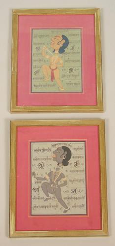 Antique Indian Pair of Paintings Decapitation (1 of 6) Antique Indian Pair of Paintings Decapitation (1 of 6)