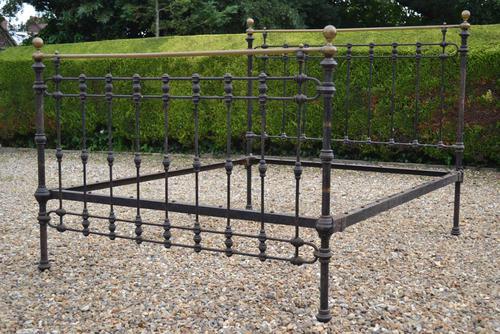 Original Victorian Brass and Iron King Size 5ft Bedstead. Bed Fully Restored in Your Choice of Colour (1 of 15) Original Victorian Brass and Iron King Size 5ft Bedstead. Bed Fully Restored in Your Choice of Colour (1 of 15)