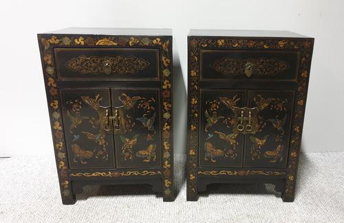 Very Nice Pair of Oriental Bedside Lamp Cabinets (1 of 7) Very Nice Pair of Oriental Bedside Lamp Cabinets (1 of 7)