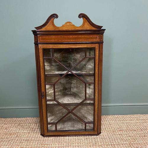 Victorian Mahogany Antique Glazed Corner Display Cabinet (1 of 6)