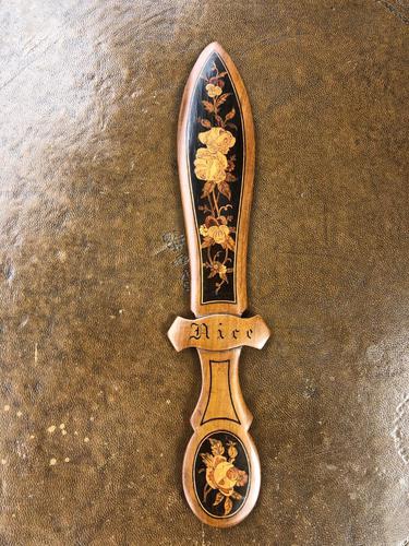 Antique Inlaid Sorento Ware Letter Opener (1 of 5) Antique Inlaid Sorento Ware Letter Opener (1 of 5)