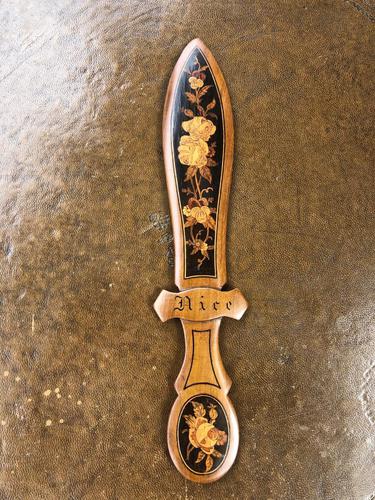 Antique Inlaid Sorento Ware Letter Opener (1 of 5)