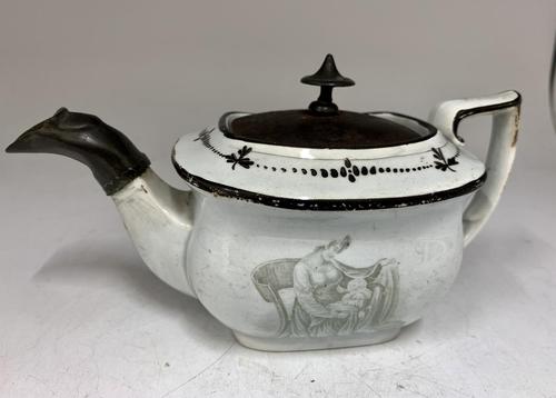 Regency Pearlware Pottery Toy Tea Pot circa 1815 (1 of 11)