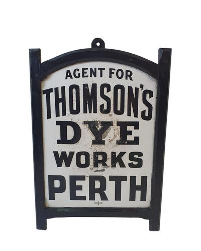 Lovely Framed Original Enamel Sign for Thomson's, Perth (1 of 2)