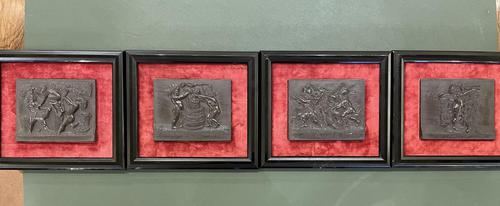 Interesting Set of Twelve Welsh Slate Hand-Carved Plaques (1 of 17)