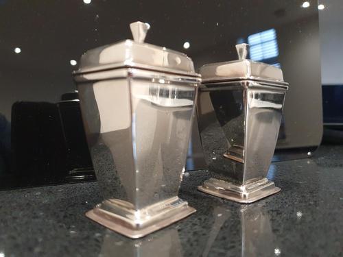 Stunning Art Deco HM Sterling Silver Cruets c1934 (1 of 12) Stunning Art Deco HM Sterling Silver Cruets c1934 (1 of 12)